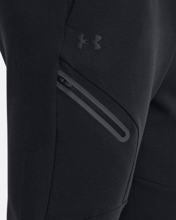 Pantalones de entrenamiento UA Unstopabble Fleece para hombre, Black, pdpMainDesktop image number 3